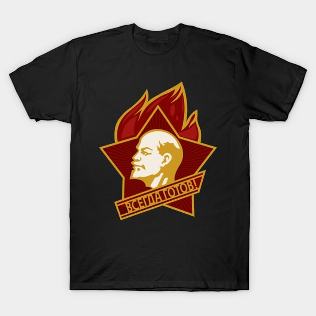 Young Pioneers Pin - Soviet Propaganda, Socialist, Communist, Lenin T-Shirt by SpaceDogLaika